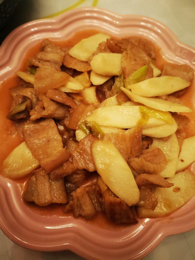 好吃到光盘的山药炒肉片