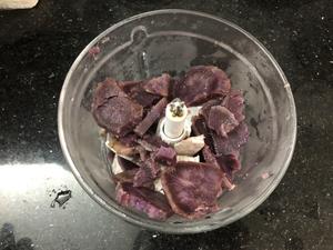 免烤箱❗️糯叽叽超好吃的紫薯香芋糯米饼的做法 步骤6