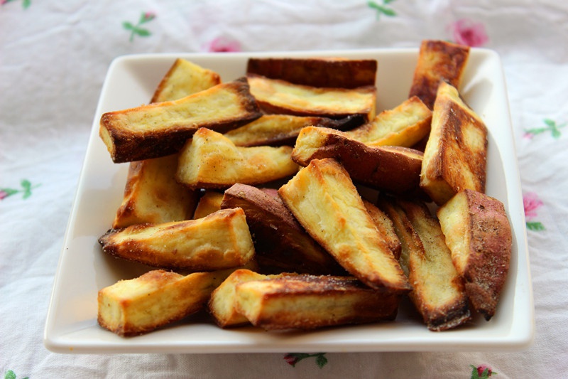 橄榄油焗红薯条