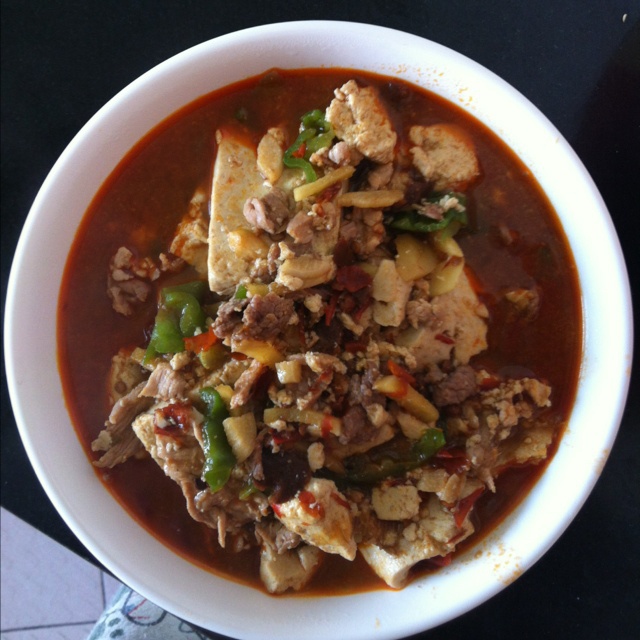 香辣豆腐肉片
