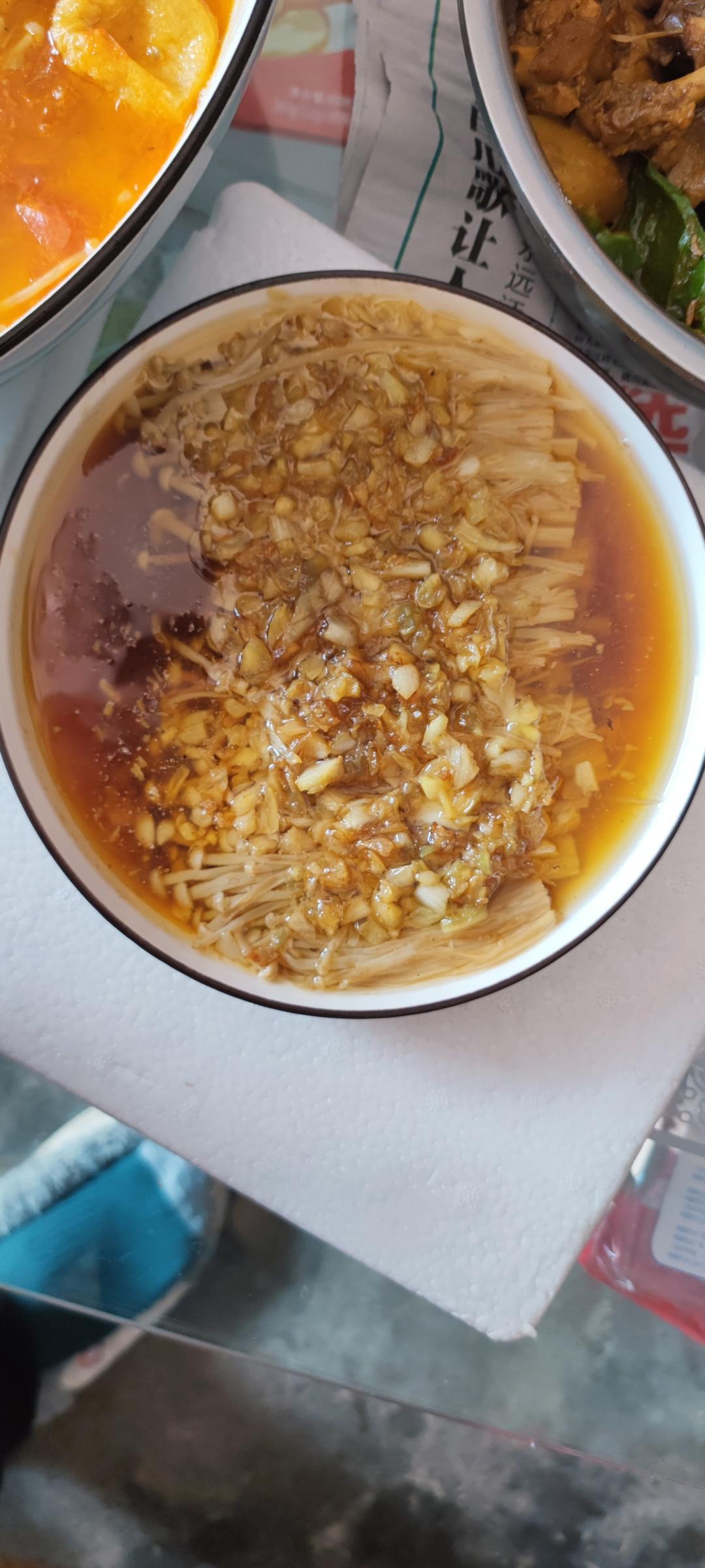 蒜蓉蒸金针菇