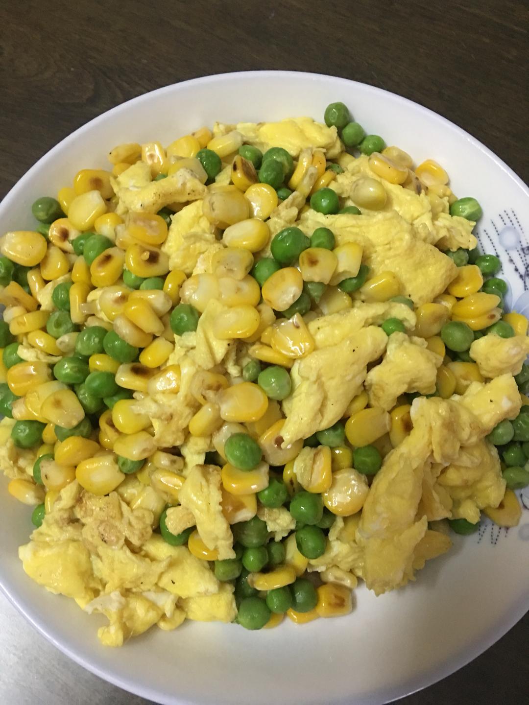 甜玉米炒鸡蛋的做法