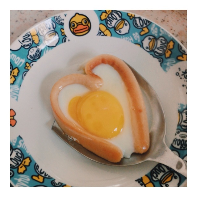 爱心鸡蛋的做法