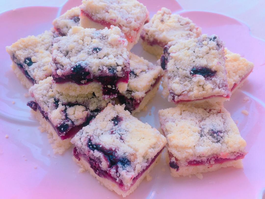 蓝莓酥粒小方块Blueberry Crumber Bars