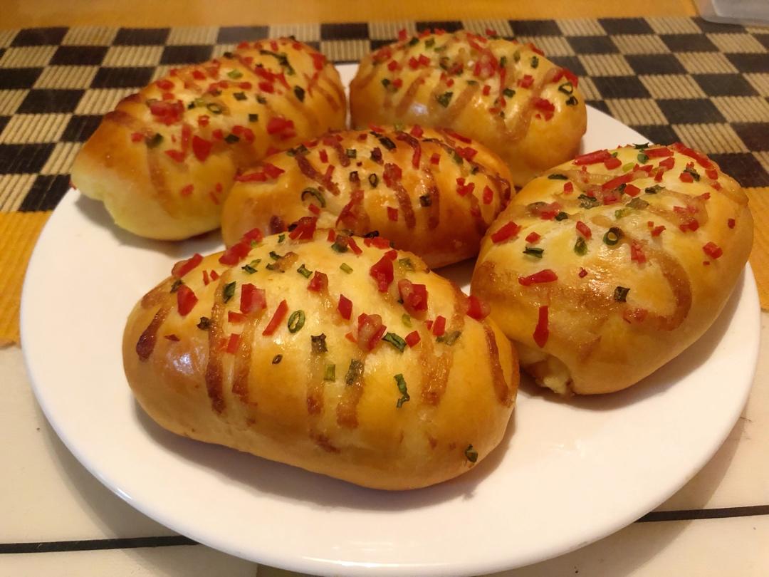 香葱火腿肉松面包
