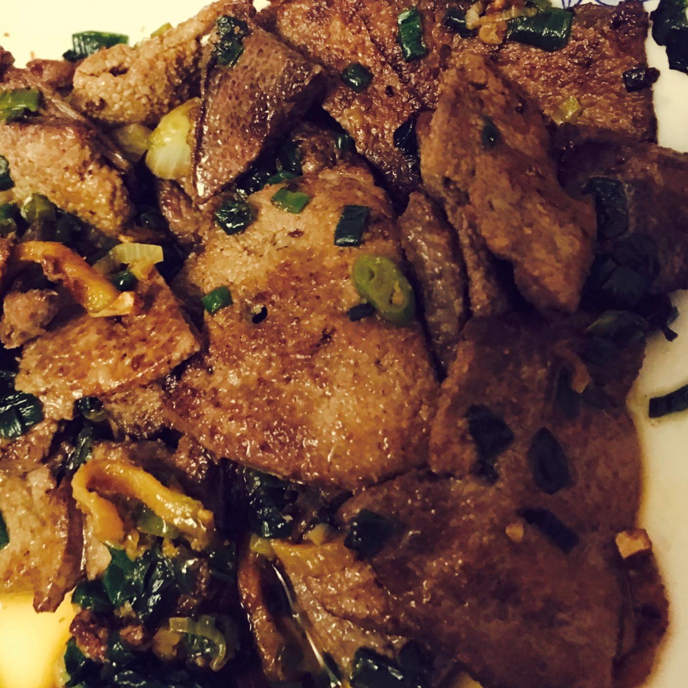 家常简易炒猪肝