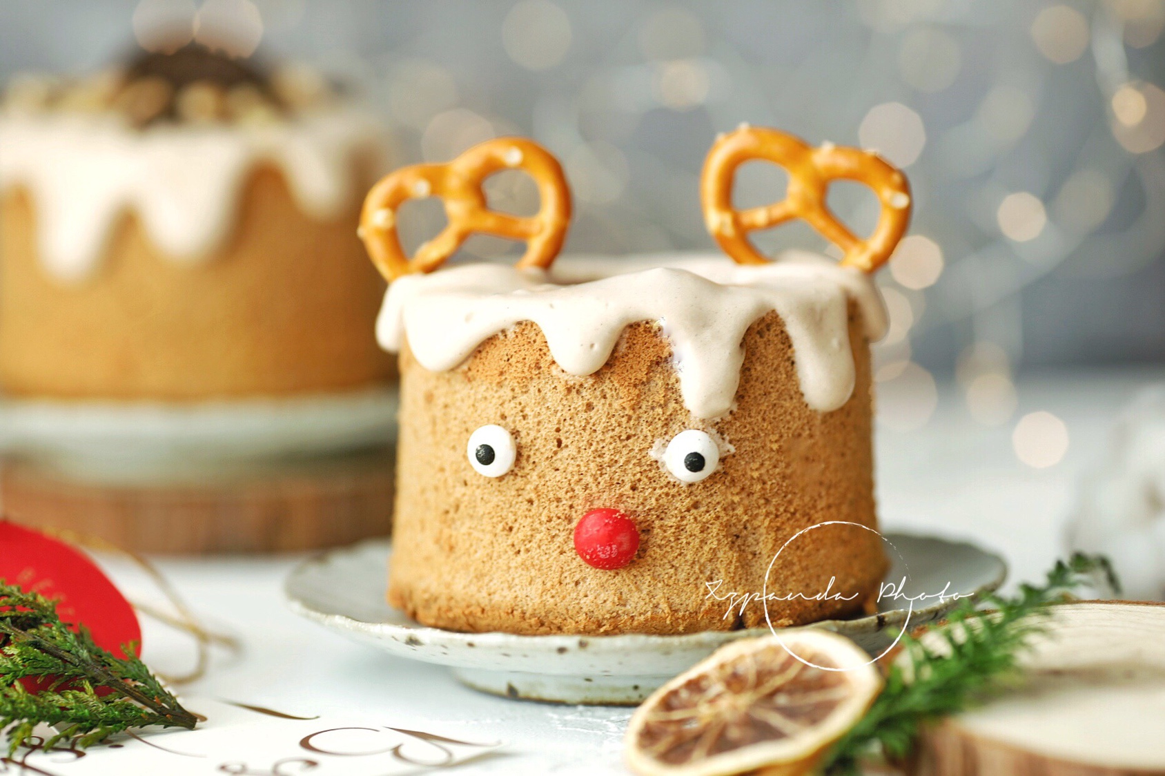 圣诞傻萌麋鹿——摩卡奶油蛋糕