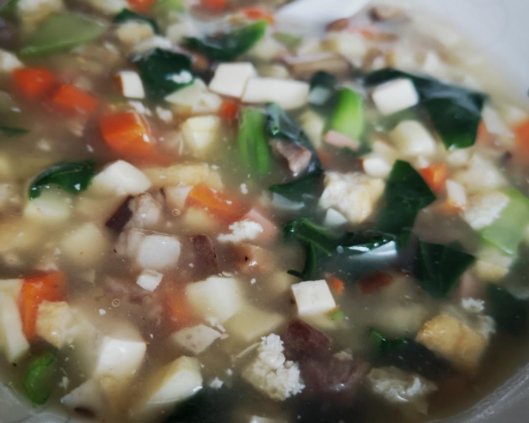 什锦羹（山粉糊），周末午餐最佳选择，又当菜又当饭，简单易学，好吃看得见，的做法