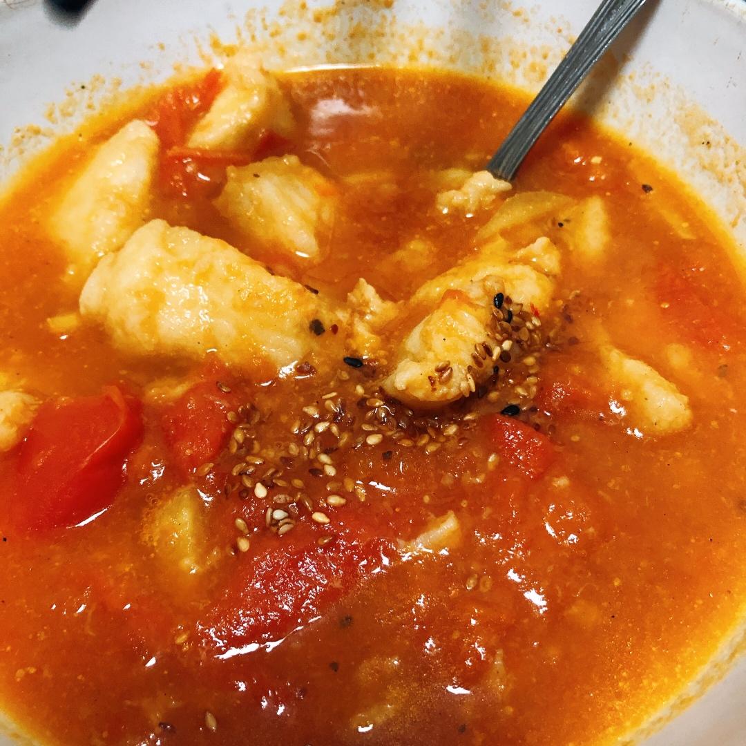 低脂食谱🌟番茄龙利鱼汤🌟低热量高蛋白