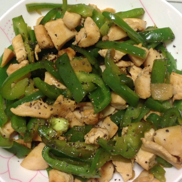 5分钟速食--青椒炒鸡脯