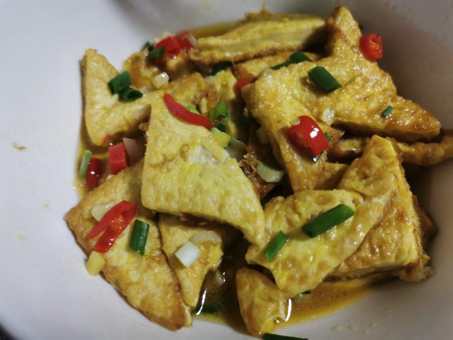 焖煎豆腐
