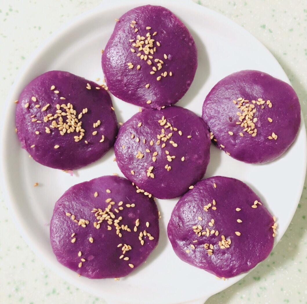 糯叽叽的紫薯饼
