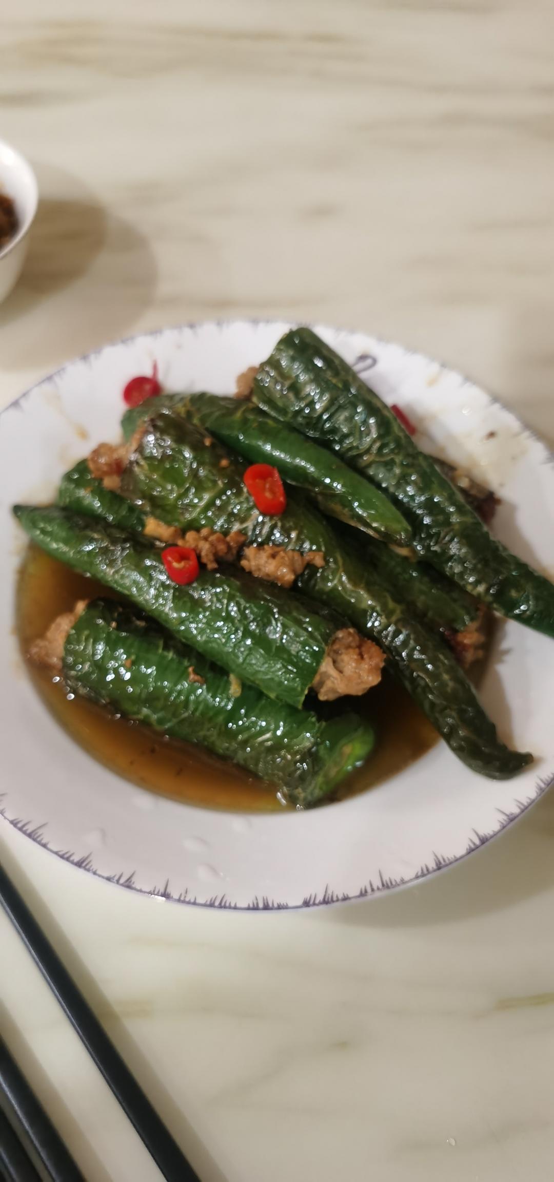 青椒塞肉末