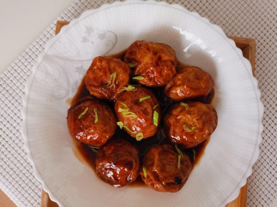 红烧油面筋塞肉