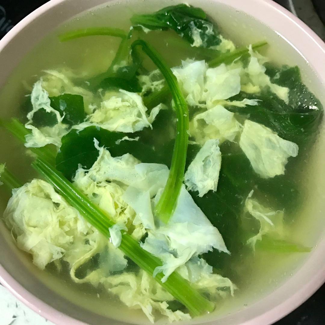 7_22做的菠菜鸡蛋汤