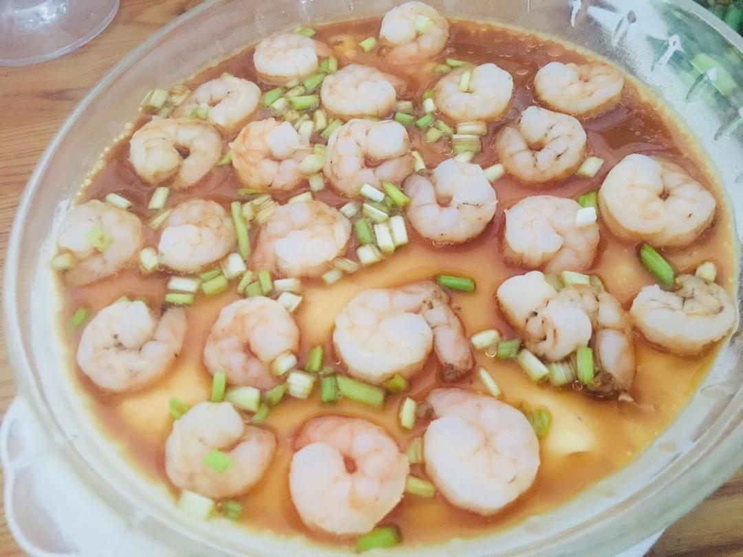 滑嫩的虾仁蛋羹