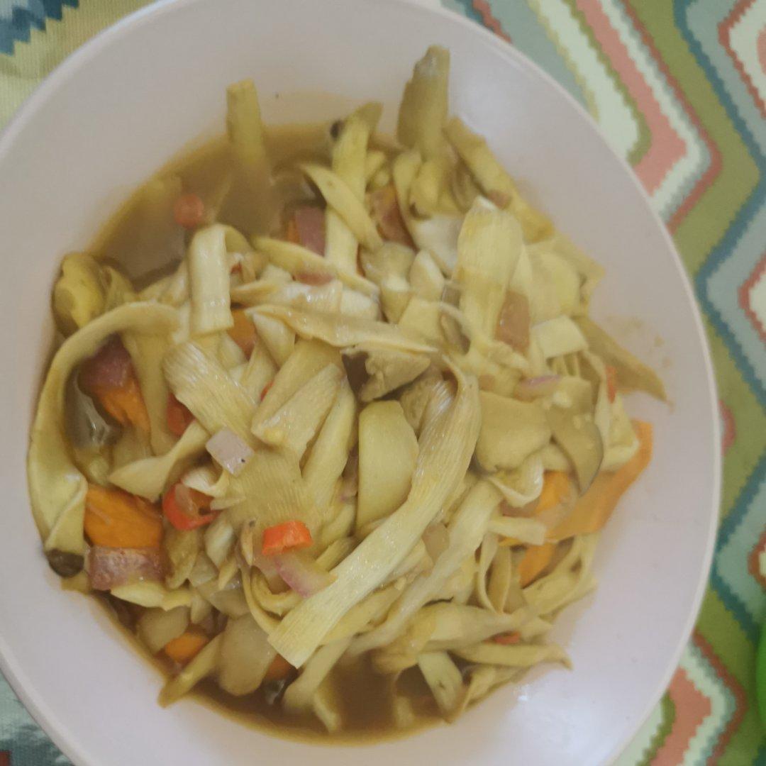 减脂｜0淀粉刀削面｜炒杏鲍菇