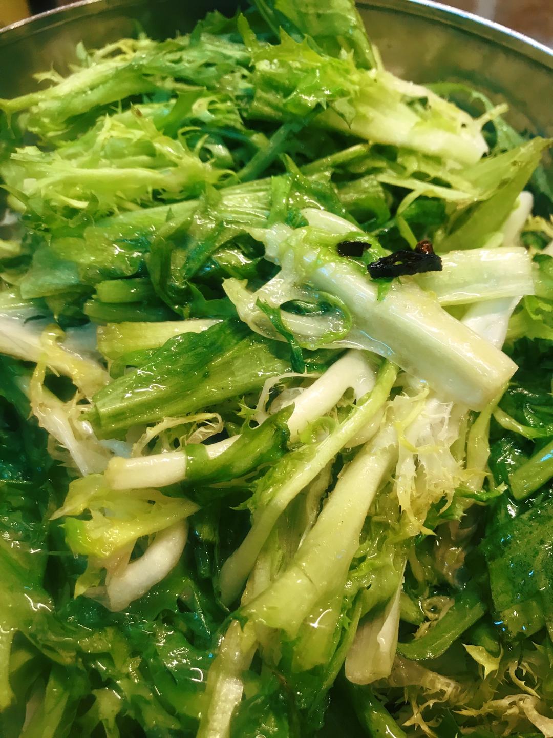 葱油苦菊「素」的做法