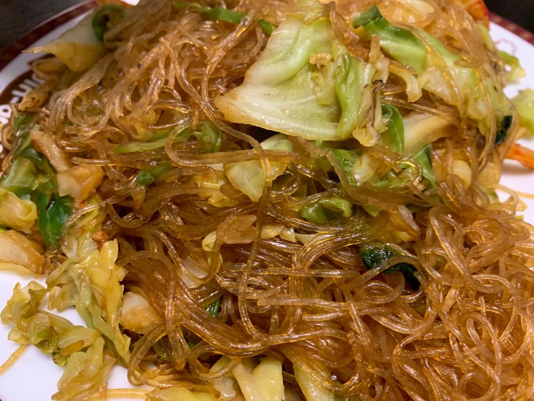 椰菜虾干粉丝煲