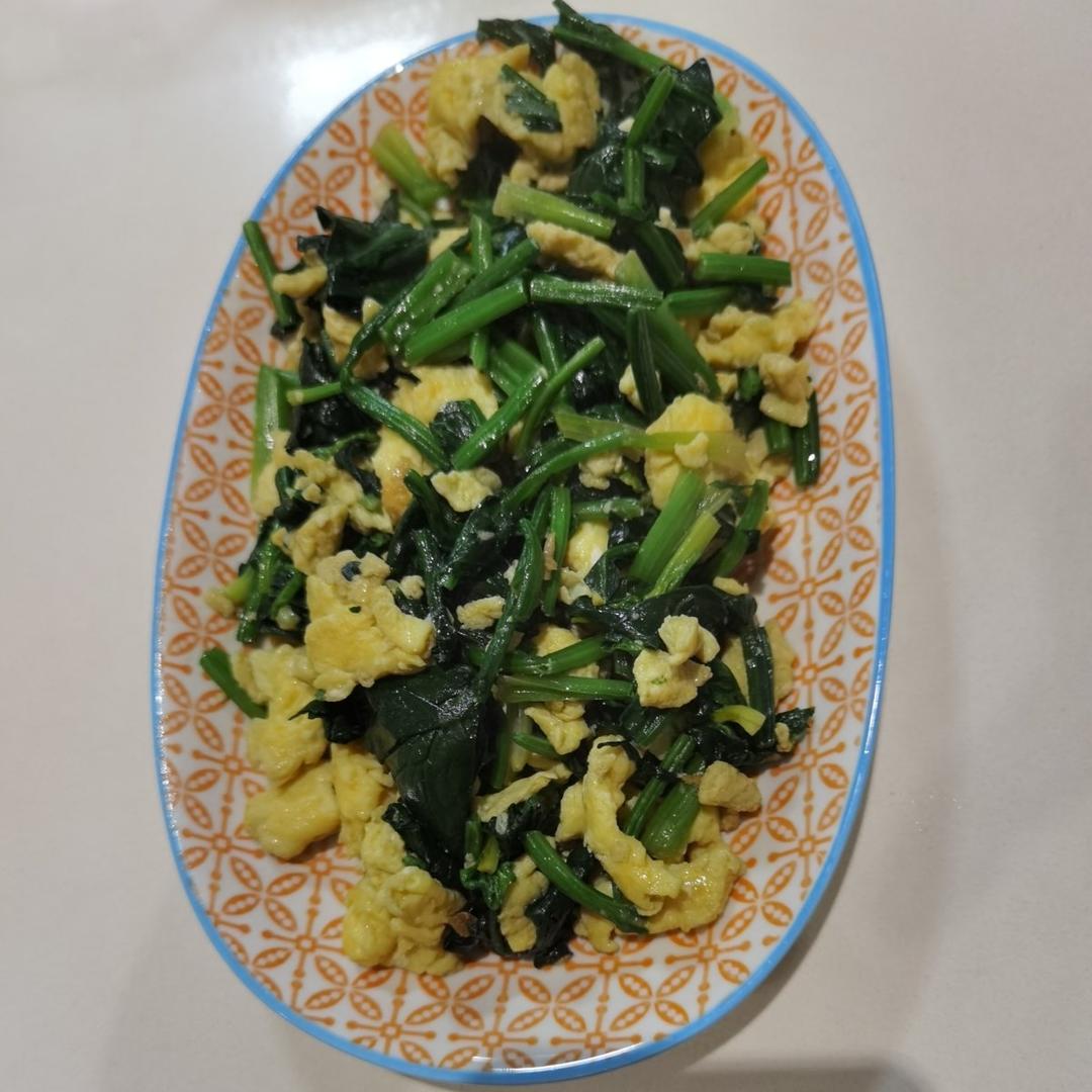 菠菜炒鸡蛋