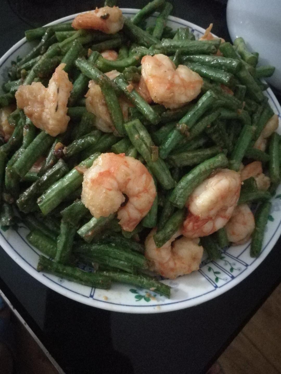 豆角炒虾仁