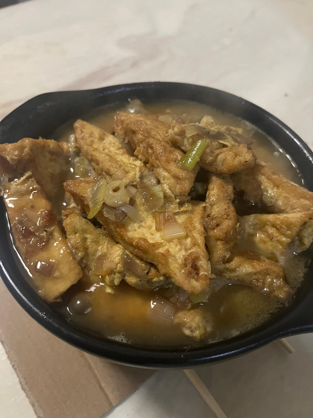 焖煎豆腐