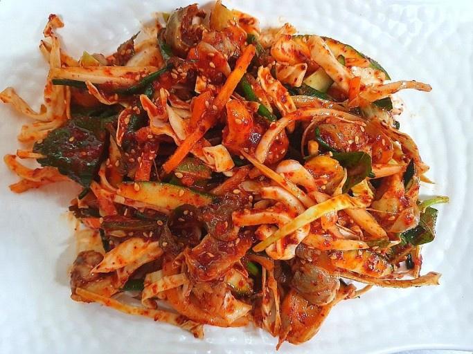 77韩式凉拌海螺下酒菜朝鲜族特产下饭小菜