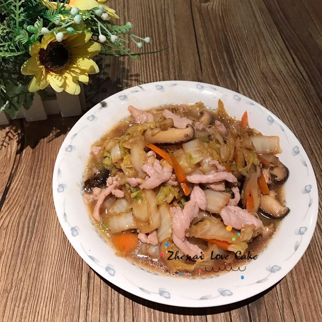 三丝炒大白菜