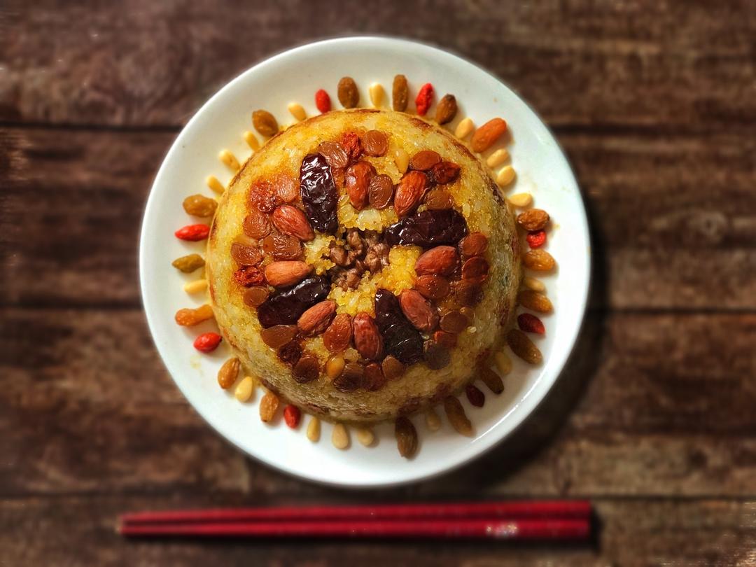 天哪明明做的黄米藜麦八宝饭-2018年夜饭【曼食慢语】