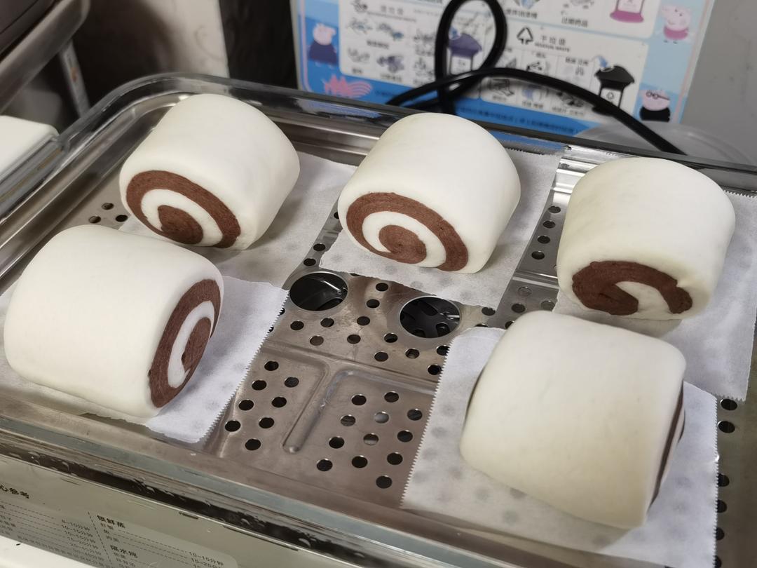 可可双色馒头