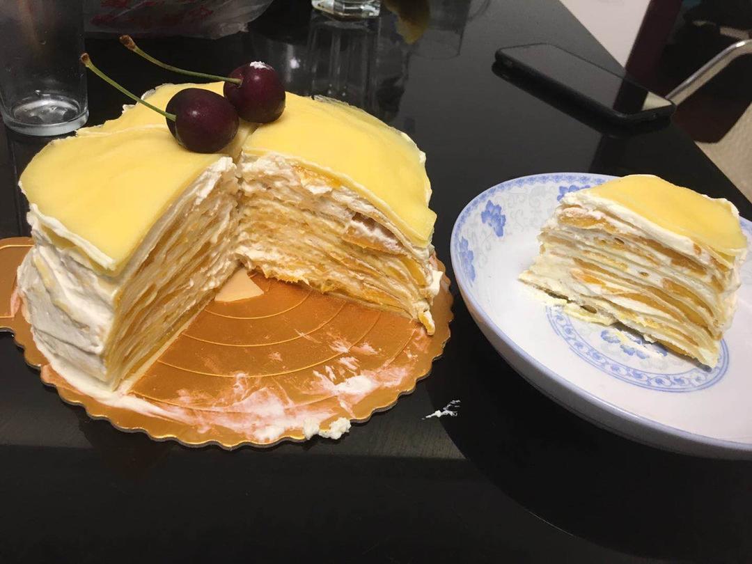 零基础做芒果千层蛋糕（8寸）