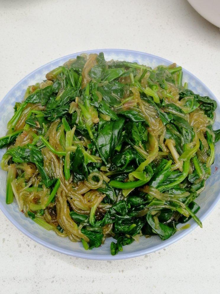 蒜蓉菠菜炒粉丝