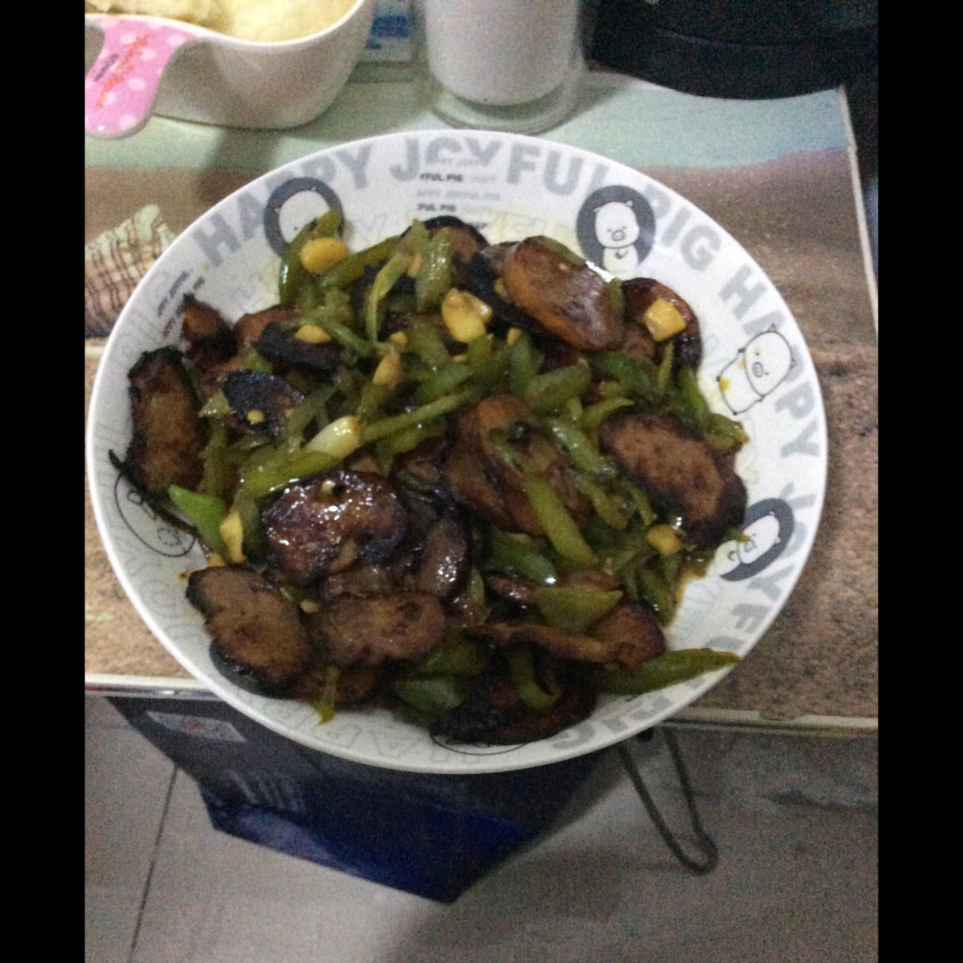 青椒炒腊肠