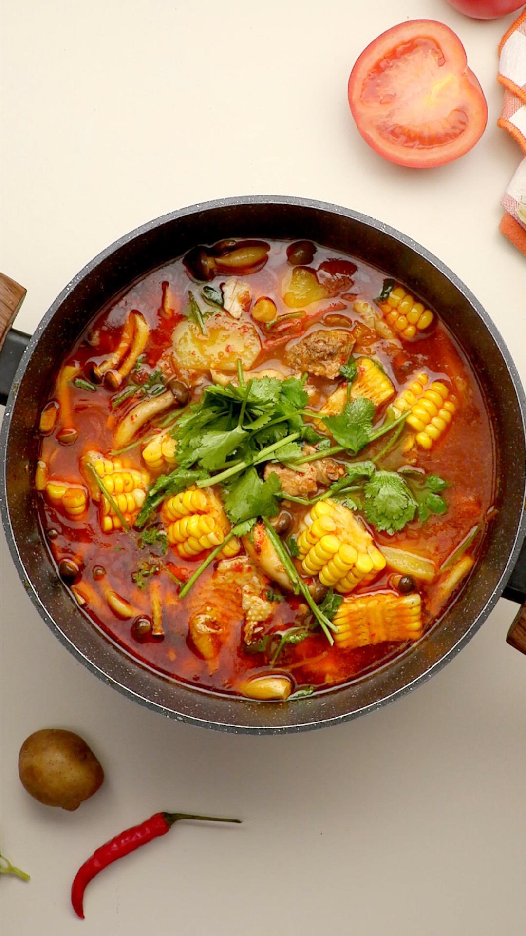 番茄火锅鸡的做法