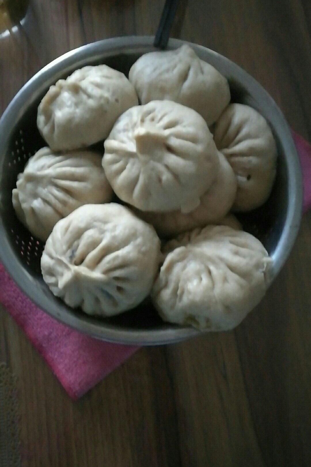 用面包机和面做包子