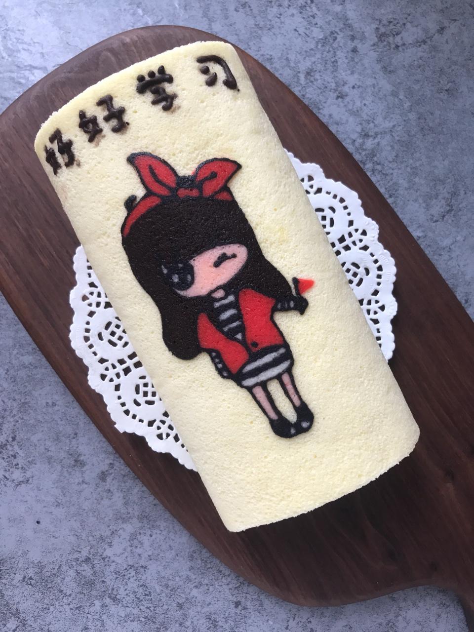 细腻零消泡彩绘蛋糕卷图案面糊制作方法