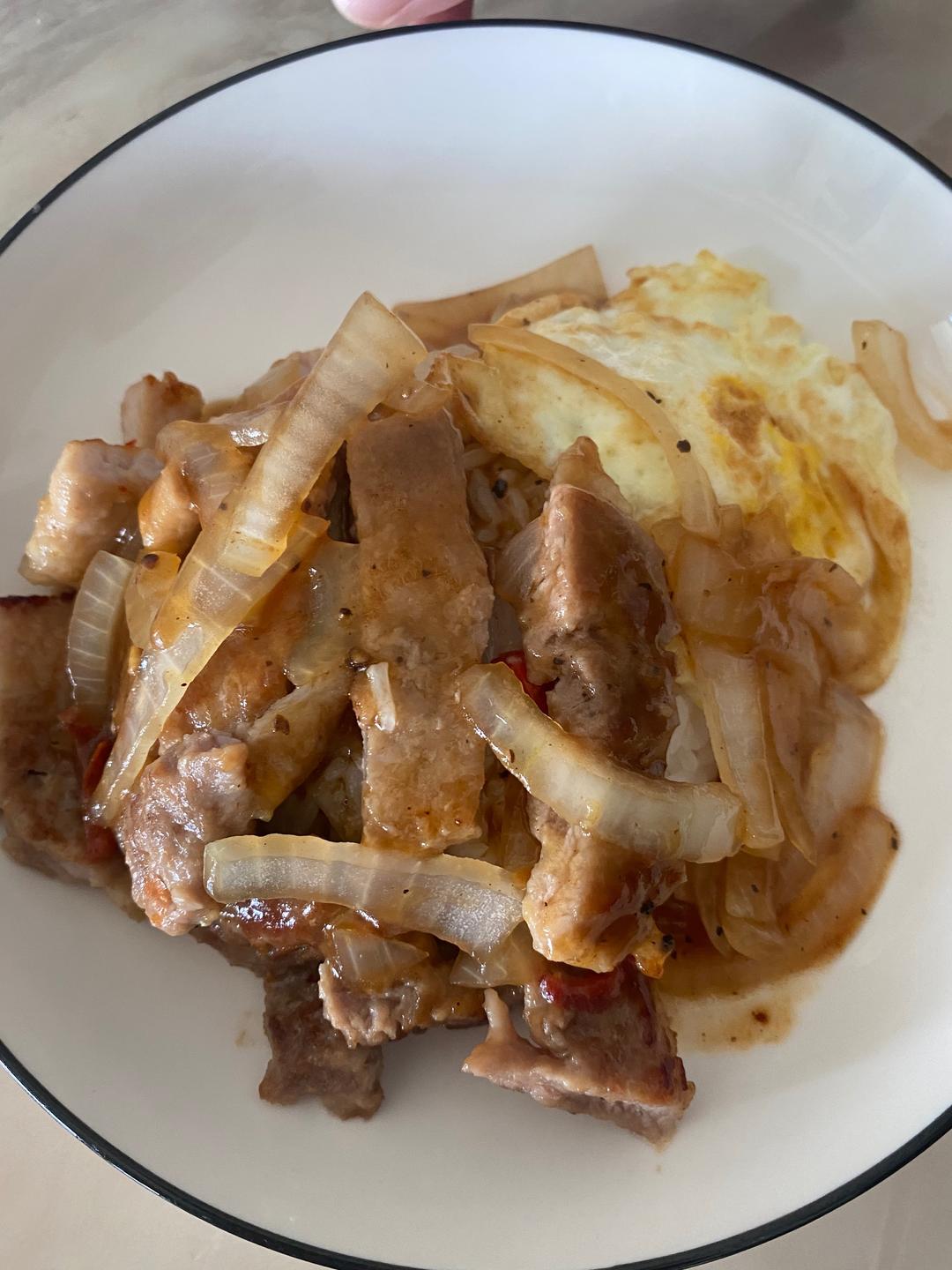 黑椒猪扒饭