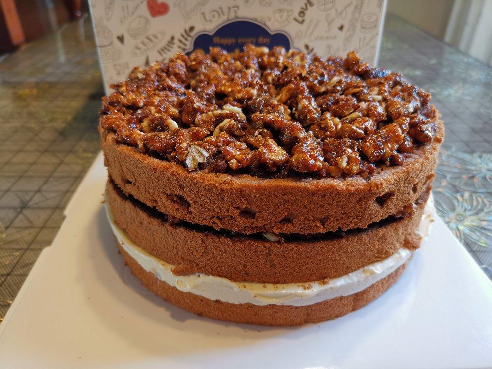 焦糖核桃咖啡慕斯蛋糕