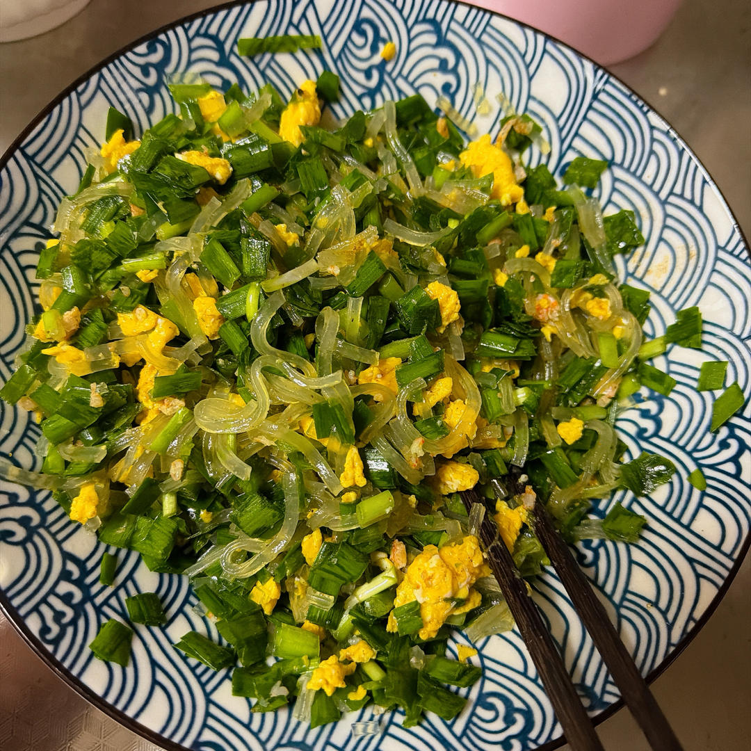 皮薄如纸的韭菜馅饼|免揉面法