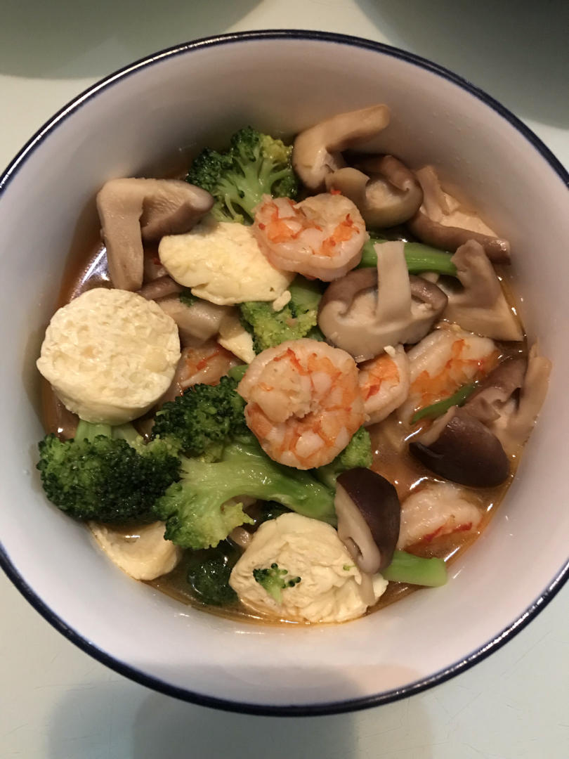 虾仁玉子豆腐煲