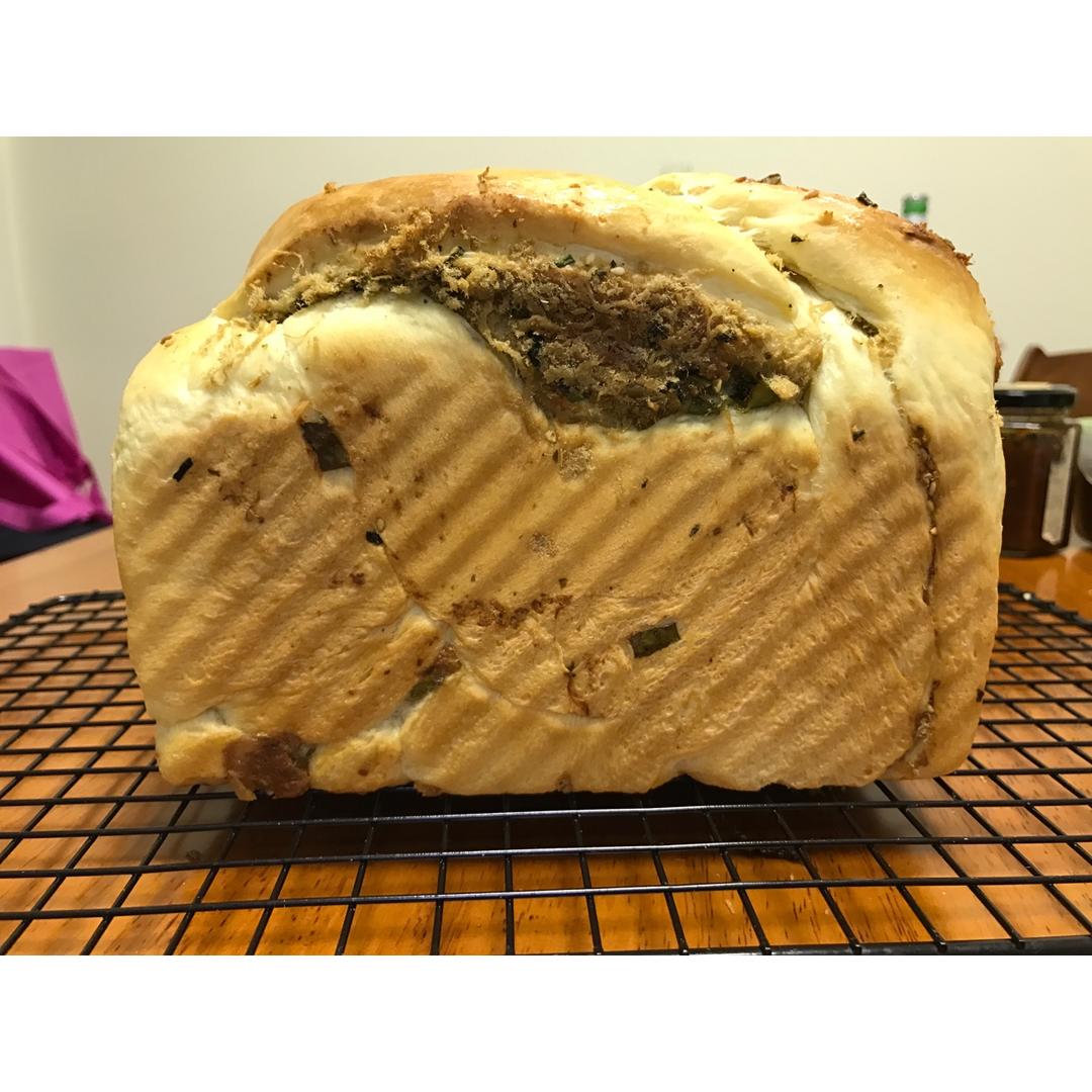 香葱肉松手撕吐司