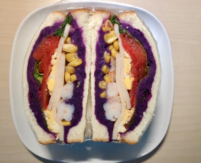 开启美好一天的彩虹🌈三明治的做法