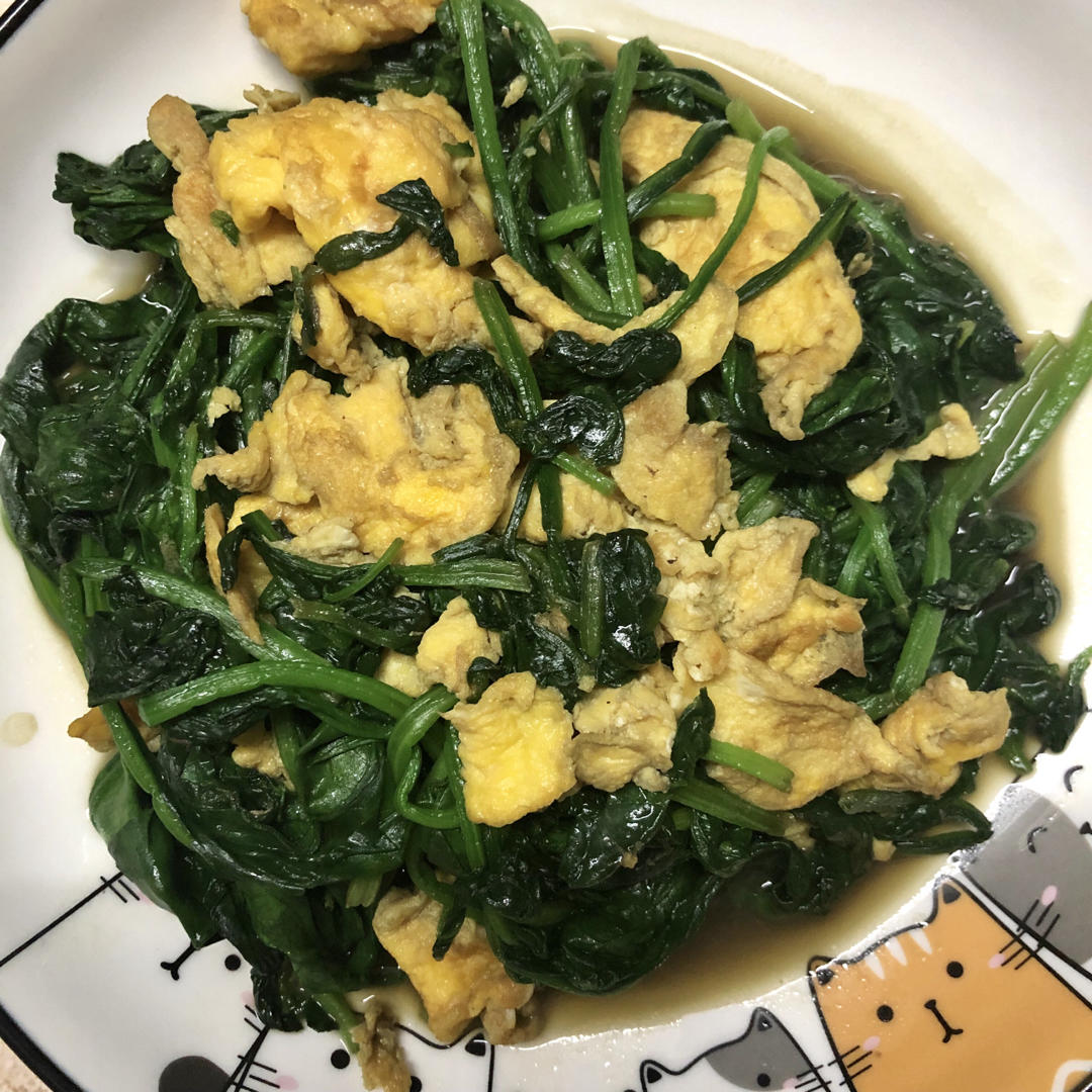 菠菜炒鸡蛋