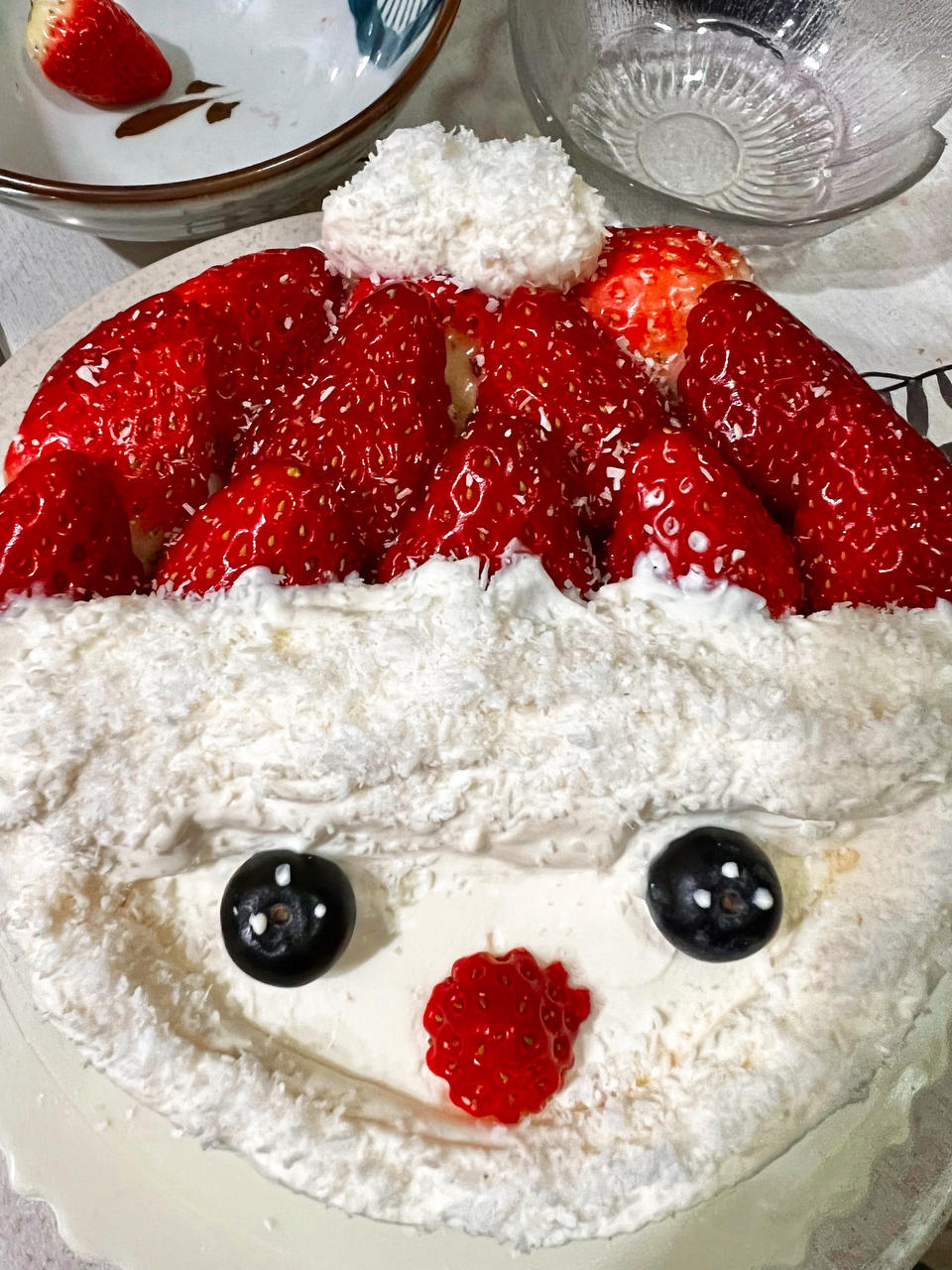 🤶超可爱｜草莓奶油蛋糕｜圣诞款｜无抹面｜无裱花｜健康无色素｜新手友好