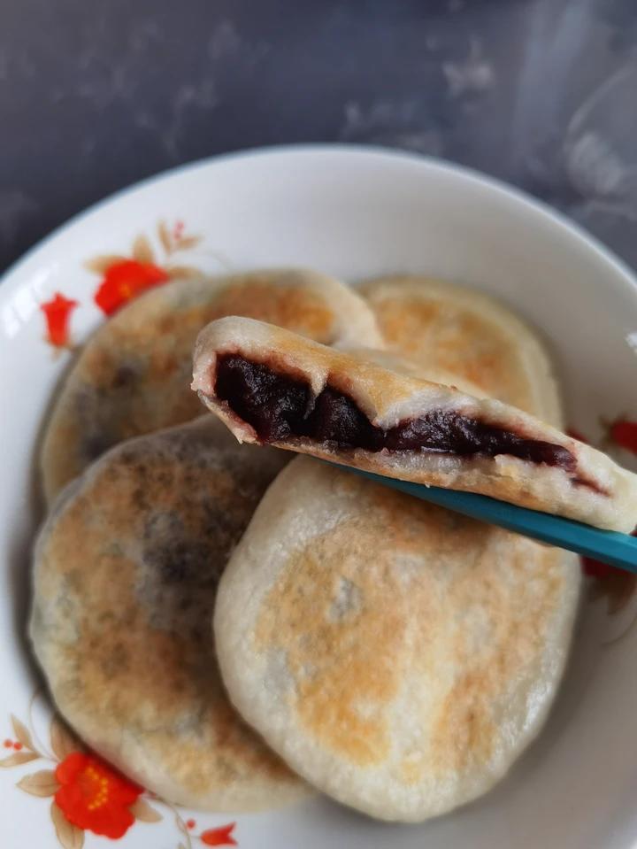 ㊙️东北糯米豆沙粘火勺 烫面法饼超级软 附虎口收拢法整形视频