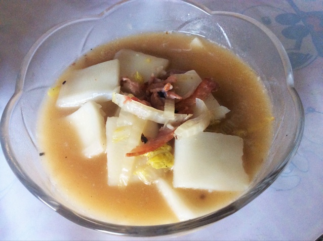 白菜肉丝炒年糕