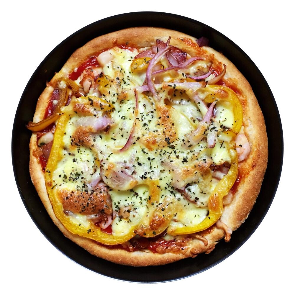 嘟嘟岚岚做的8寸纯手工什锦披萨