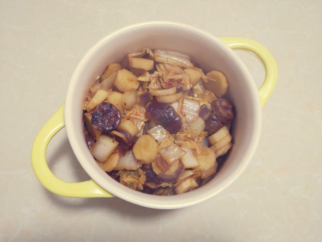 菜肉主食一次搞定的炒山药
