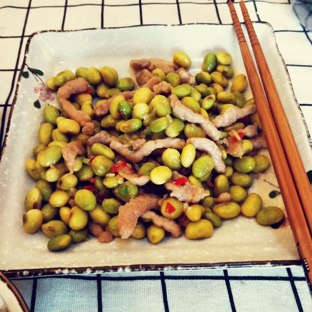 毛豆炒肉