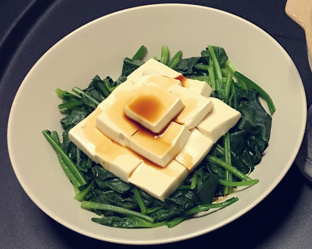 随便系列-绿菠豆腐的做法